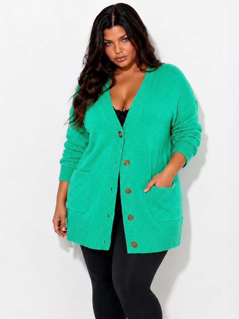 TORRID Vegan Cashmere Boyfriend V-Neck Cardigan Sweater